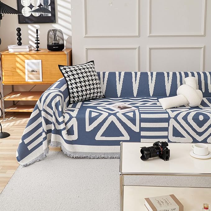 HANDONTIME Boho Couch Covers for Sofa Chenille Sofa Covers Washable Sectional by HANDONTIME
