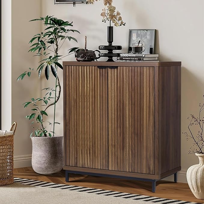Buffet Cabinet with Storage Accent Sideboard Modern Credenza with 2 Doors & 3 by QuicMiou