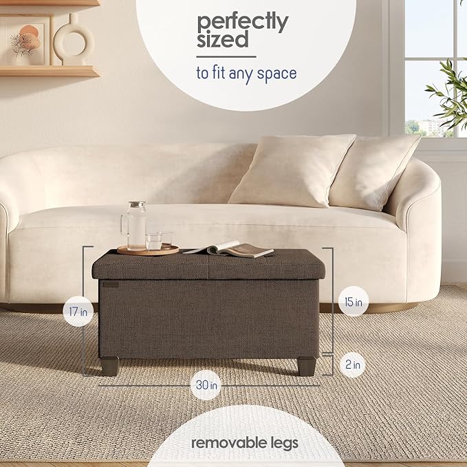 STORAGEBUD Storage Ottoman Bench - Image 9