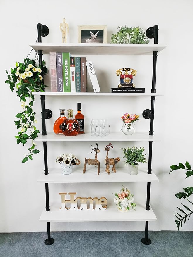 Ladder Pipe Shelves, Wall Mounted Industrial Shelves - Image 9
