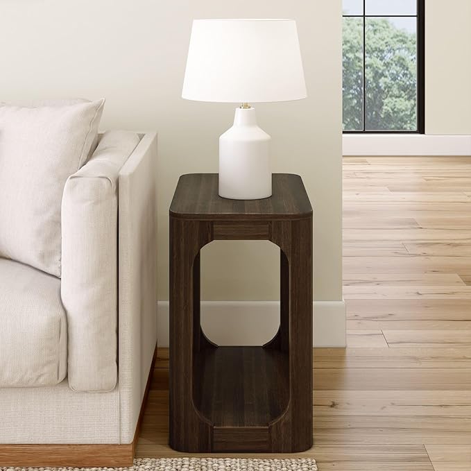 Plank+Beam Modern Rounded Rectangular Side Table - Image 3
