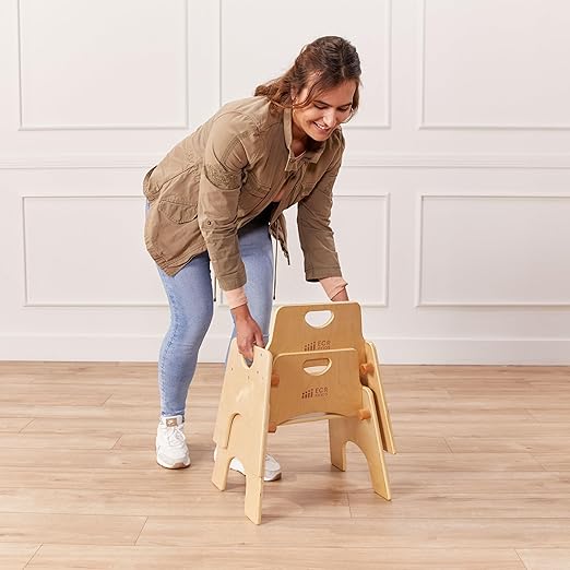 ECR4Kids Stackable Wooden Toddler Chair, Kids Furniture - Image 2