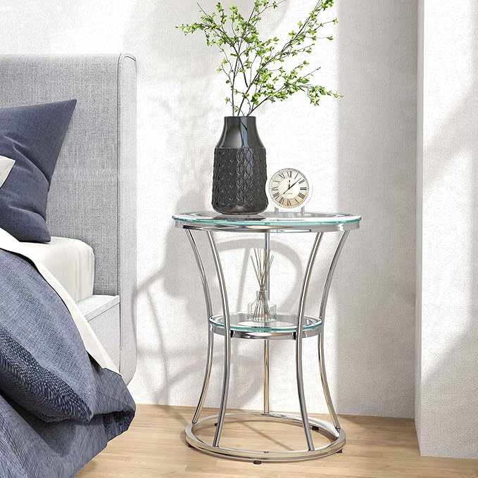 O&K FURNITURE Round End Table - Image 5