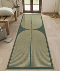Lahome Modern Rainbow Easy Jute Kitchen Runner, 2x8 Indoor Outdoor Runner Rug by Lahome