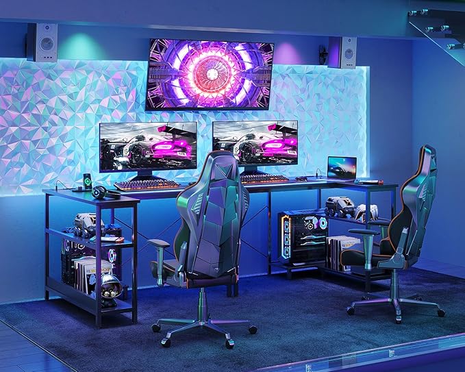 ODK 40 Inch Small L Shaped Gaming Computer Desk - Image 2