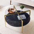 Round Coffee Table for Living Room, Mid-Century Modern Design, D30 x H17 by LumFurn