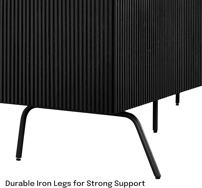 NTC Veil TV Stand with 3 Doors for TVs up to 60’’, Media Console with Vertical - Image 3