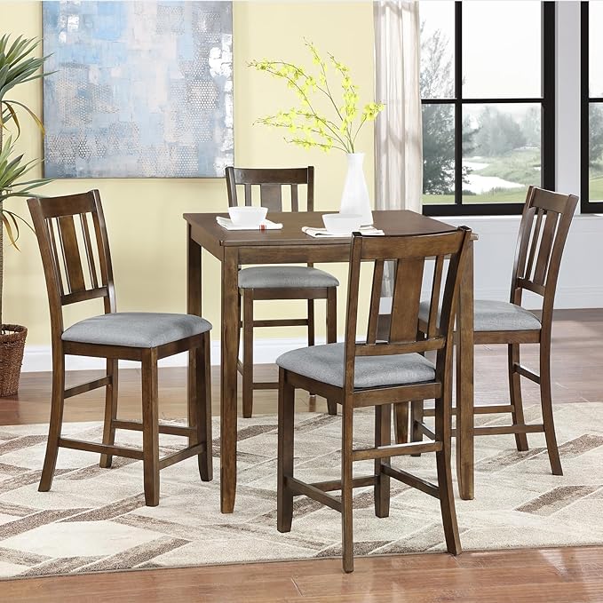 KEIKI 5-Piece Counter Height Dining Table Set - Image 2