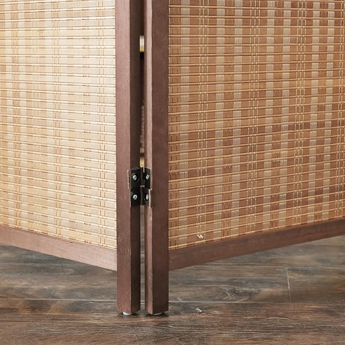 5 Panel Room Divider and Folding Screen Room Divider, Bamboo Room Divider Screen - Image 4