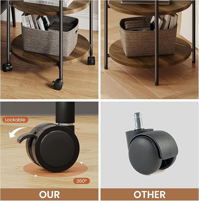 Side Table, 3-Tier Modern End Table - Image 5