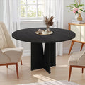 Round Dining Table for 4, 39 Inch Small Dinner Table Farmhouse Wooden Circle by Unknown