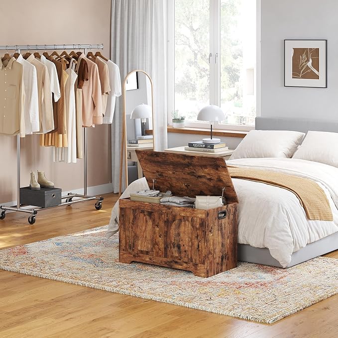 DINZI LVJ Storage Chest, 31.5”Wooden Storage Box - Image 6