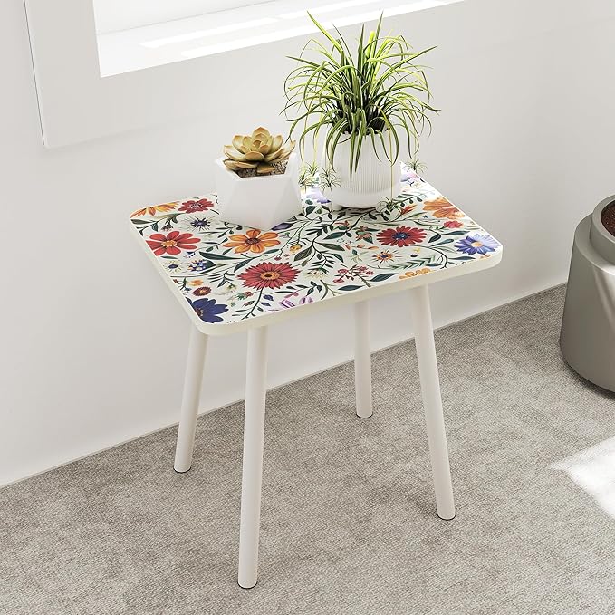 Mandala Small Rectangle End Table, Side Table - Image 9