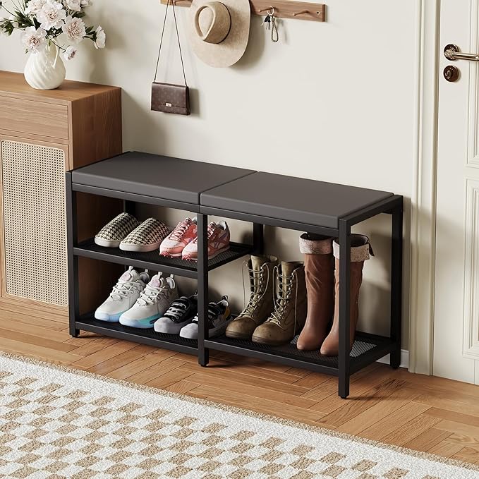ZHOOGE Shoe Bench & Rack Storage Bench - Image 2