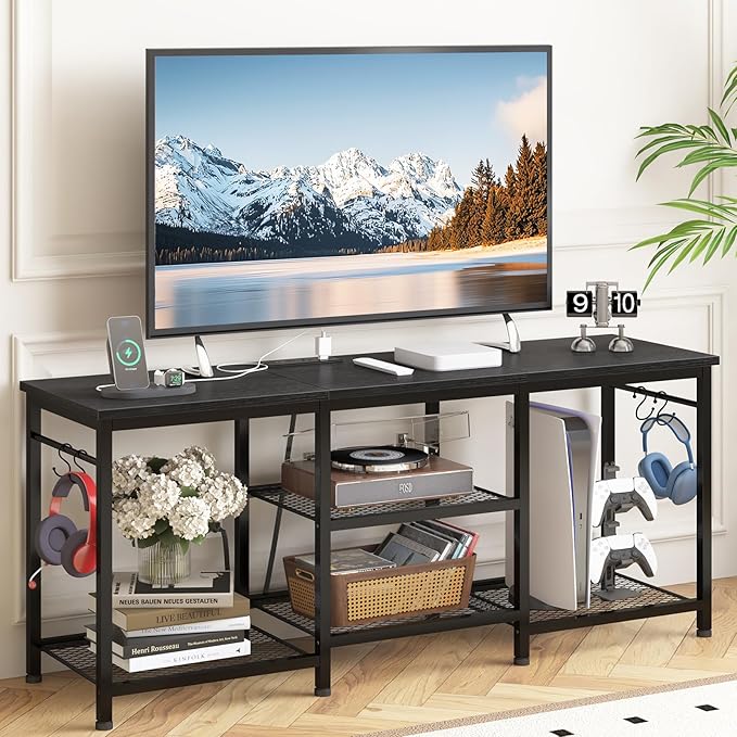 YGEOMER Entertainment Center for 55 inch TVs, TV Stand by YGEOMER