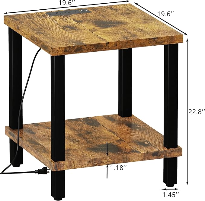 Large End Table Square Side Table - Image 3