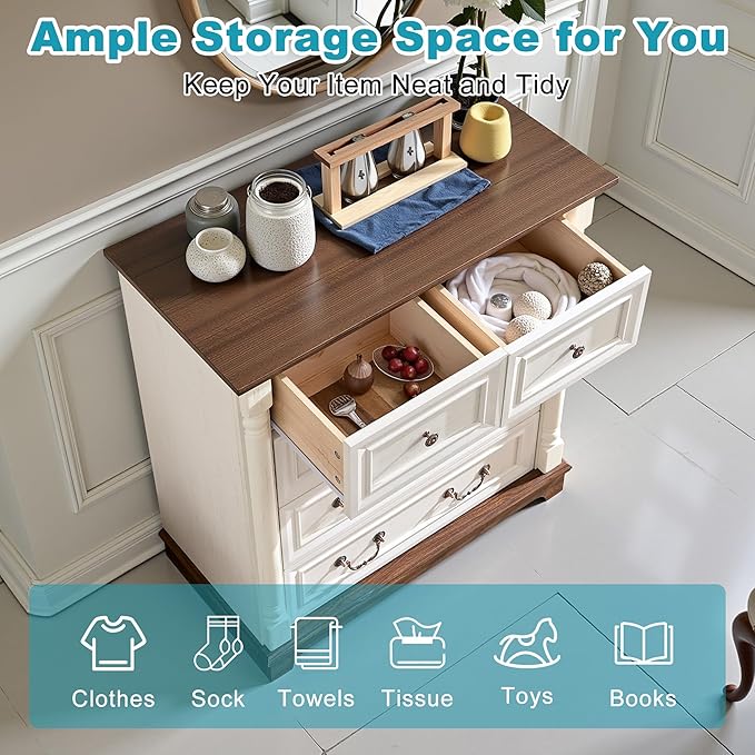 31.5" Farmhouse Sideboard Buffet Cabinet - Image 3