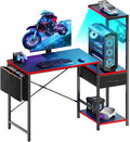Bestier Gaming Desk with LED Lights, 44 Inch Reversible Computer Desk with by Bestier
