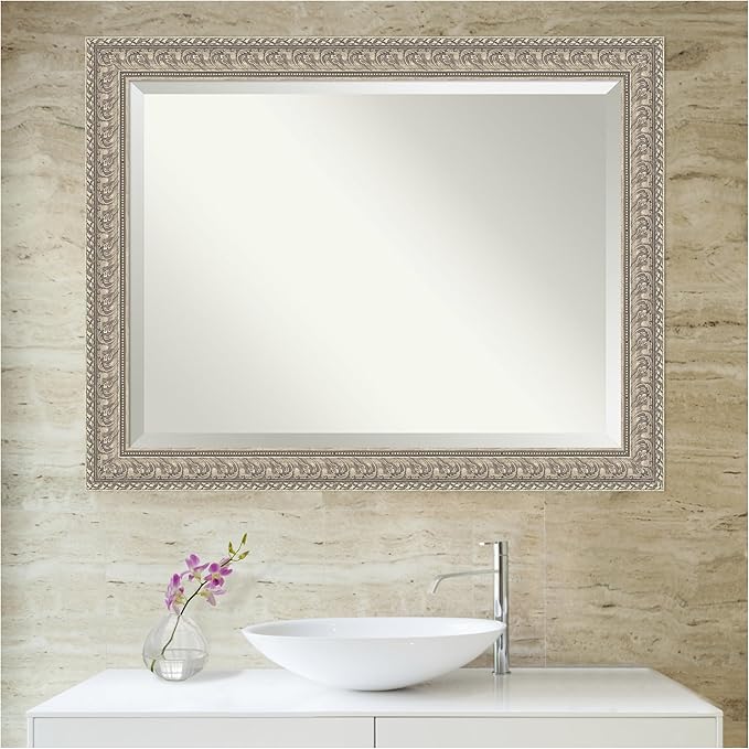 Amanti Art Silver Bathroom Mirror - Image 7