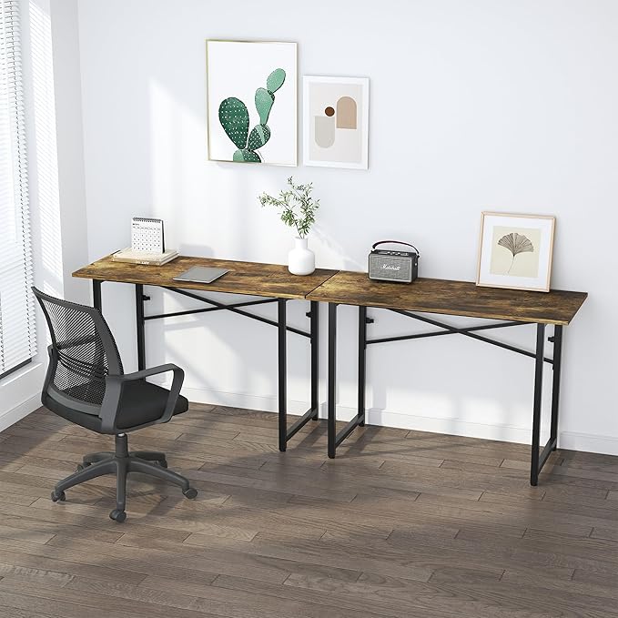 47 inch Folding Computer Desk, Writing Gaming Computer Camping Table, No - Image 6