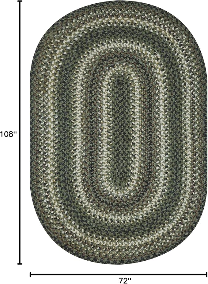 Homespice Pinecone Green Oval Rugs 6x9' – Rustic Jute Oval Area Rugs - Image 2