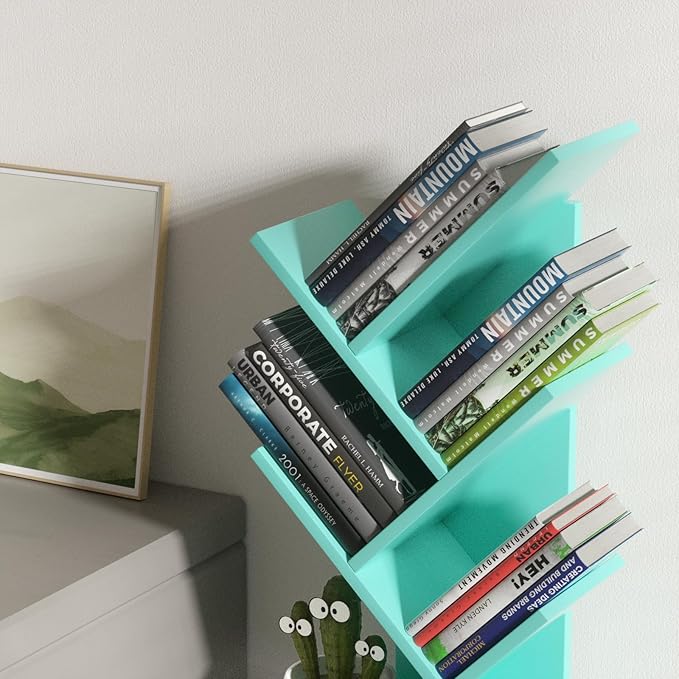 5 Tier Tree Book Shelf, Small Desktop Bookshelf - Image 7