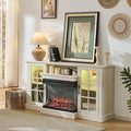 ROCKPOINT 3 Sided Glass 59'' Fireplace TV Stand by ROCKPOINT
