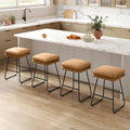VASAGLE Bar Stools Set of 4, Counter Height Bar Stools, Leather Counter Stools by VASAGLEbySONGMICSHOME