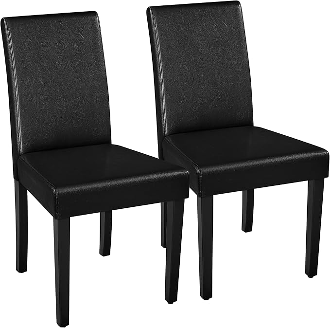 Yaheetech Dining Chairs Set of 2 Faux Leather Modern Dining Room Chairs by Yaheetech