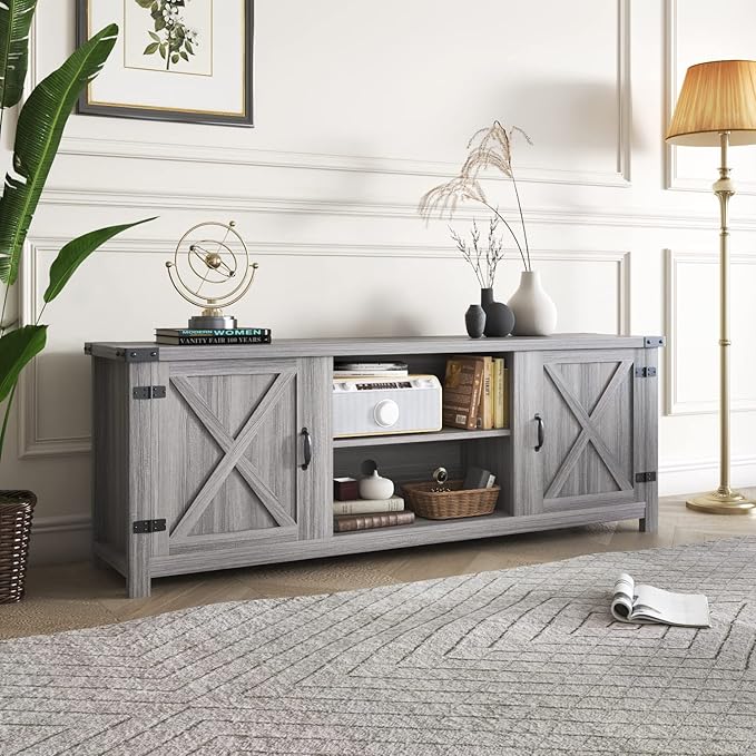 YESHOMY Modern Farmhouse TV Stand - Image 5