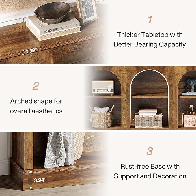 Tribesigns Farmhouse Console Table, 63-Inch Long Entryway Table - Image 7