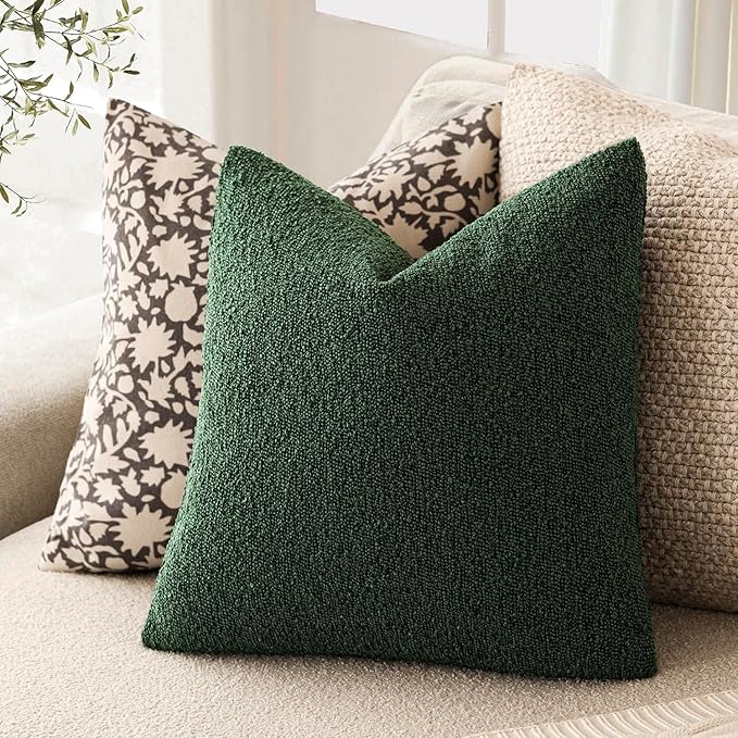 Foindtower Set of 2, Decorative Textured Boucle Throw Pillow Covers Accent - Image 5