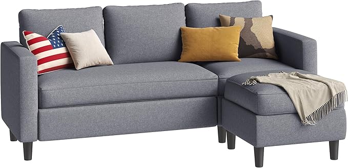 Small Sectional Sofa Couch, 3 Seat L Shaped Couches - Image 7