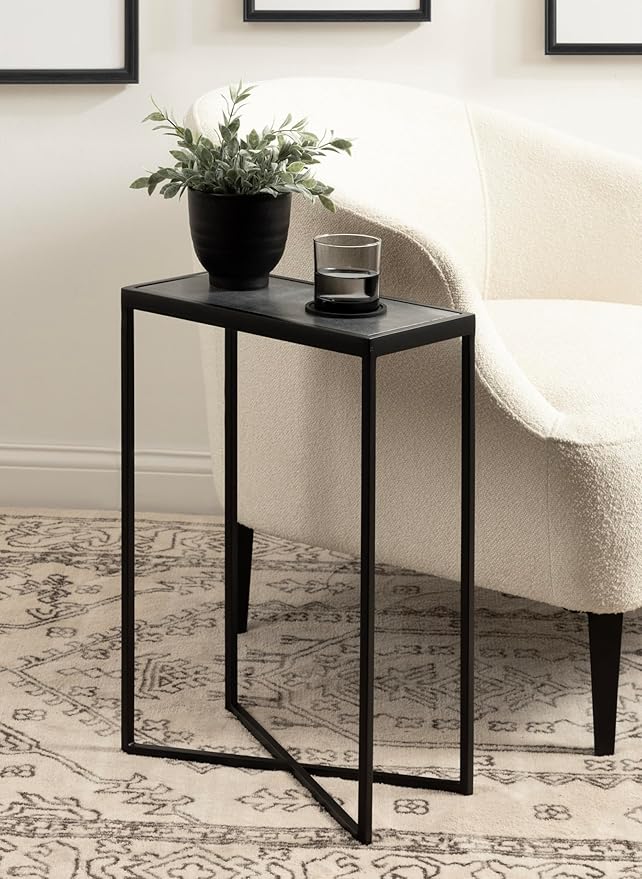 Kate and Laurel Jaspur Modern Slim Side Table, Decorative Glam Narrow End Table - Image 3