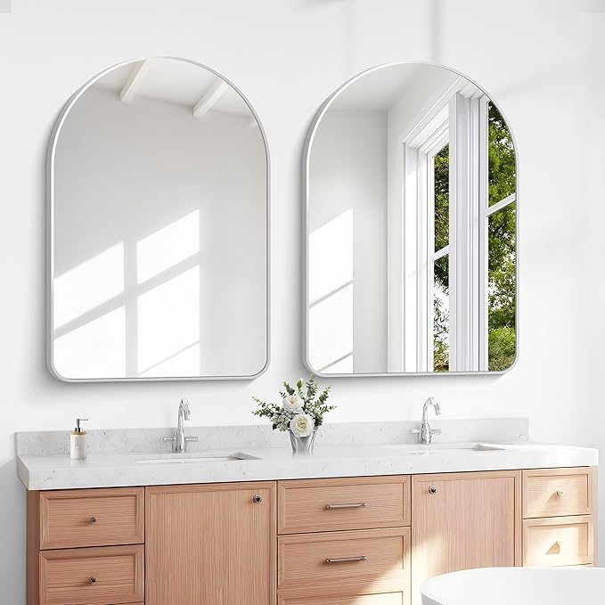 Arched Bathroom Mirror, Wall Mounted Mirror, Living Room, Hanging or Leaning - Image 2
