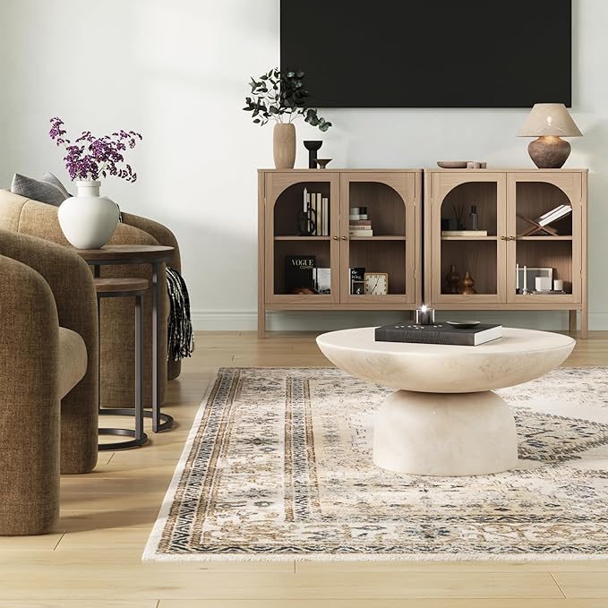 Nathan James Mason Modern Farmhouse TV Stand, Free Standing Accent Sideboard - Image 3