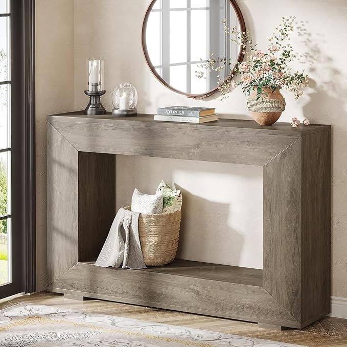Tribesigns Farmhouse Console Table, 47 Inches Entryway Console Table - Image 3