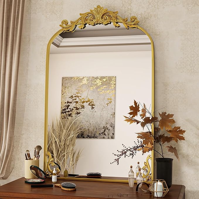24x36 inch Vintage Arched Bathroom Mirror - Image 6