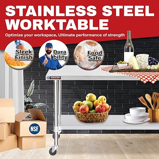 DuraSteel 30x60 NSF Stainless Steel Cart - Image 3