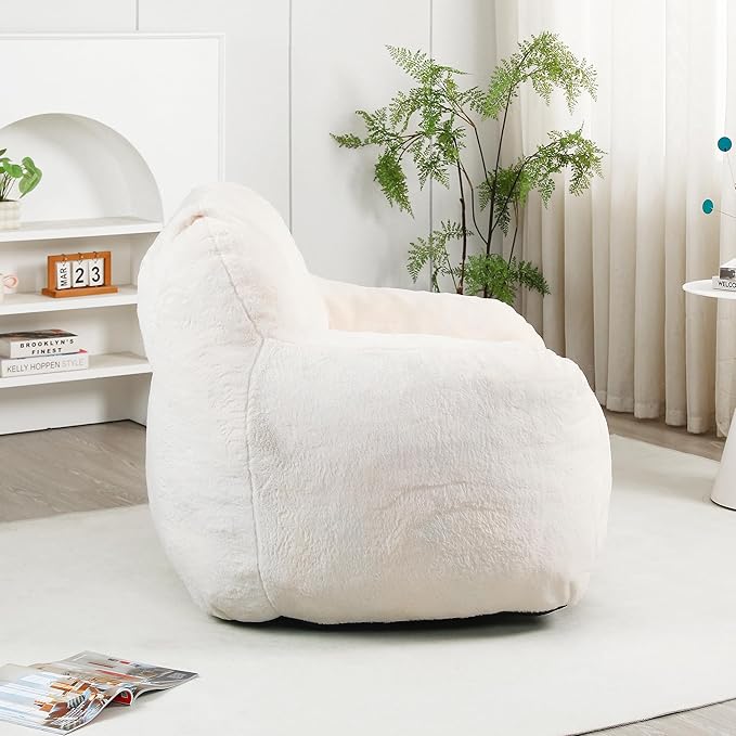 Furniliving Bean Bag Chair, Giant Bean Bag Chair Stuffed Floor Sofa - Image 4