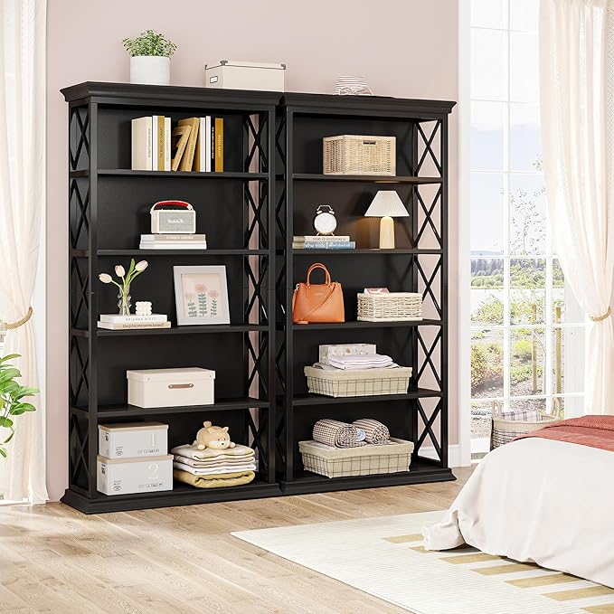 Tribesigns 6-Tier Bookcase, 71 Inches Industrial Bookshelves and Bookcases - Image 4