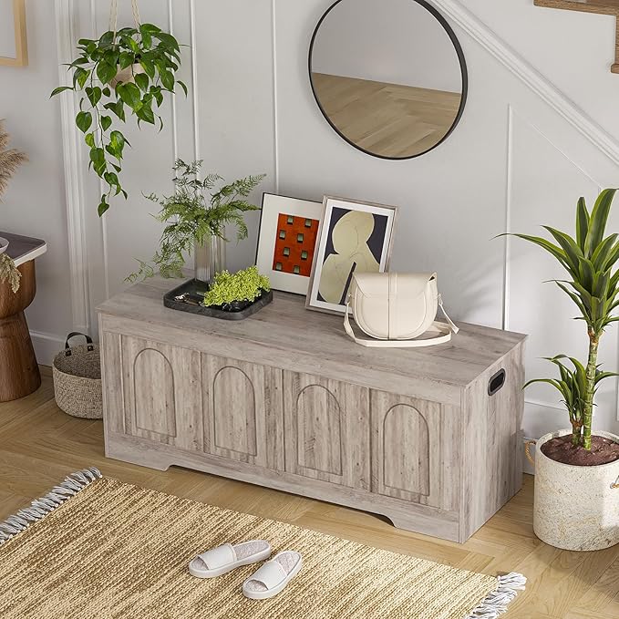 DINZI LVJ Storage Chest, 47.2”Wooden Storage Box - Image 6