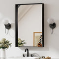 Keonjinn Black Mirror for Bathroom 20 x 30 Inch Brushed Framed Mirror, by Keonjinn