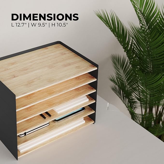 DesktopOrganizer-1drawer Prosumer's Choice Desk Paper Organizer Tray Wood - Image 3