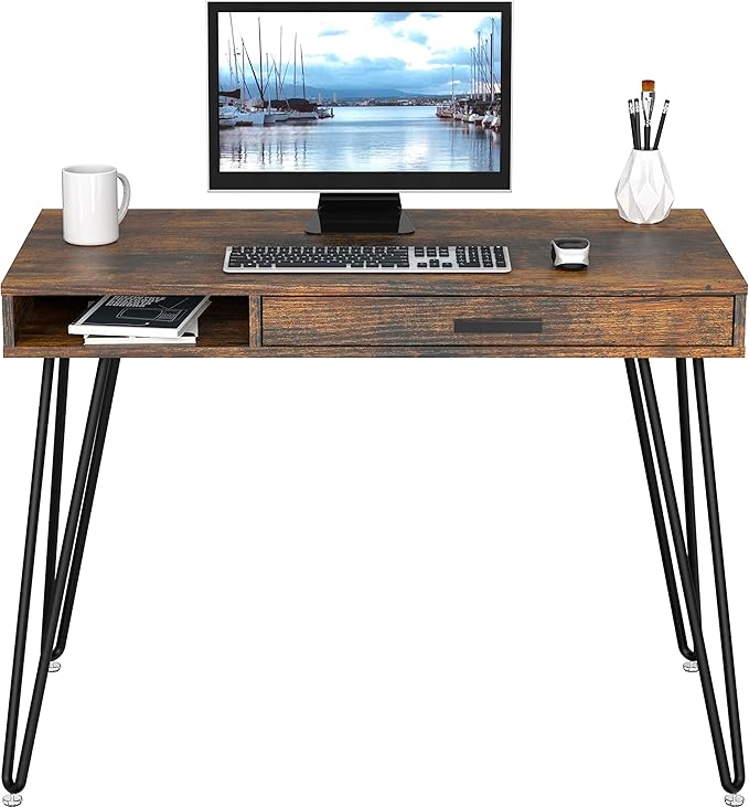SHW Home Office Computer Hairpin Leg Desk - Image 4