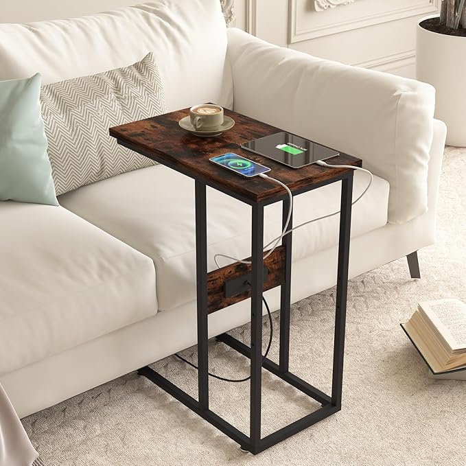 VECELO C Shaped End Side Table - Image 3