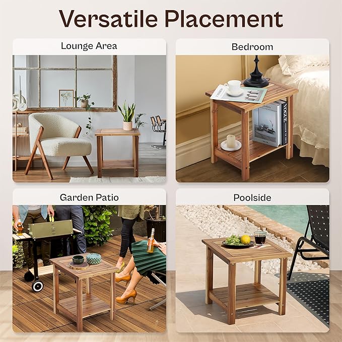 Adirondack Side Table – Weather-Resistant Rectangular End Table - Image 5