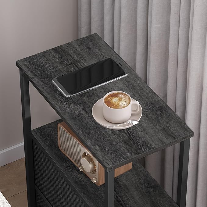 TUTOTAK Small Narrow End Table, Side Table, Nightstand - Image 5