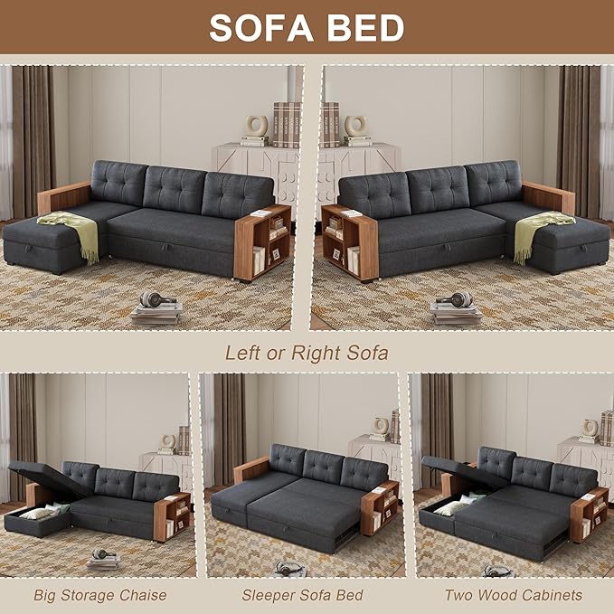 Ball & Cast 84" Sectional Sleeper Sofa - Image 7