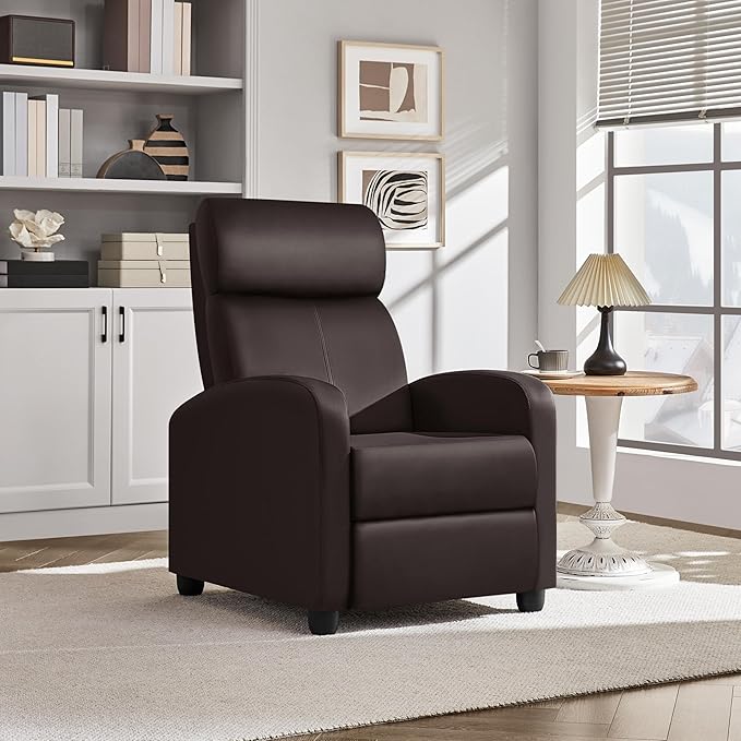 Yaheetech Recliner Chair Faux Leather Recliner Sofa Adjustable Modern Seat Club - Image 2